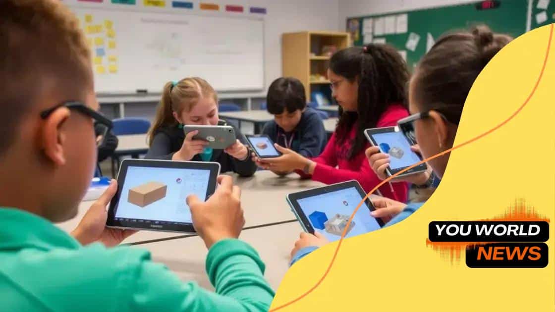 Examples of AR applications in classrooms