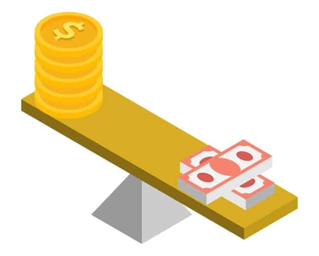 A visual representation of a seesaw, with 