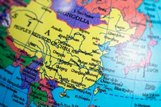 A world map highlighting regions of current geopolitical tension, such as Eastern Europe, the Middle East, and the South China Sea.