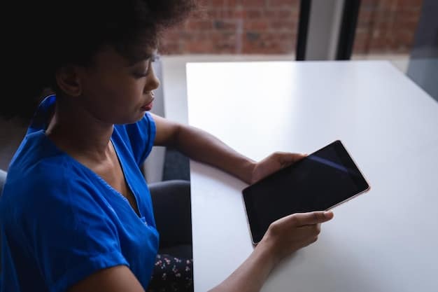 An image showing a doctor conducting a virtual consultation via a tablet device. The setting is a modern hospital, clean and well-lit. Stress the convenience and efficiency of the consultation.