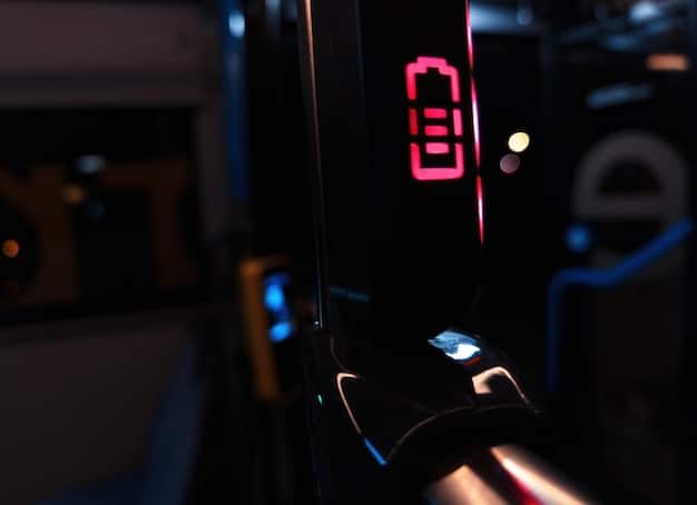 A close-up shot of an ultra-fast charging station displaying charging statistics, highlighting the kilowatt output and the estimated time to full charge. Include a sleek cable design and clear, user-friendly interface.