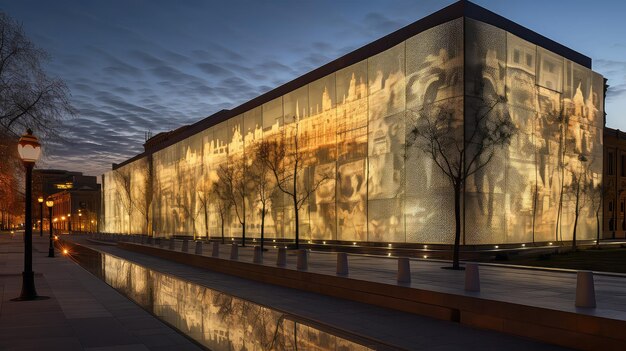 A photograph showing the exterior of a major art museum in the US covered with signs indicating temporary closure due to the pandemic. The scene is slightly desaturated to convey a sense of stillness and absence.