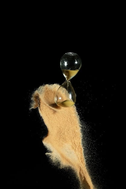 A metaphorical representation of an hourglass with grains of sand rapidly flowing, with social media icons floating around it. This represents the fleeting nature of online discussions and the pressure to be constantly up-to-date.