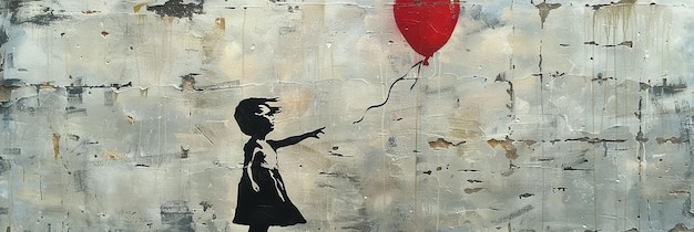 A close-up of Banksy's 