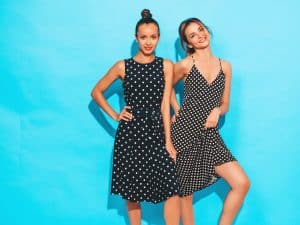 Polka dot midi dresses