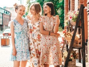 Polka dot midi dresses