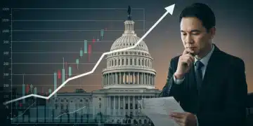 2025 Federal Interest Rate Hikes: Impact on Small Business Loans U.S. Graph showing rising interest rates impacting small business loans in the U.S. in 2025.