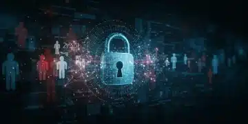 Digital padlock securing data network against cyber threats