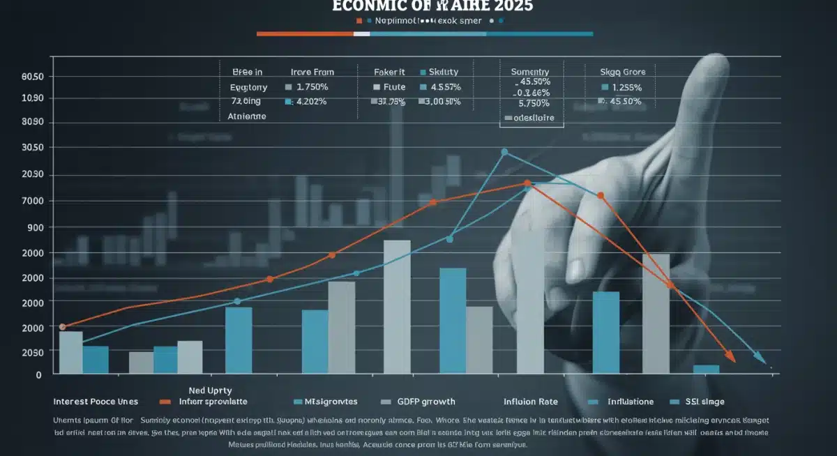 Chart illustrating economic indicators like interest rates and GDP growth impacting 2025 M&A.