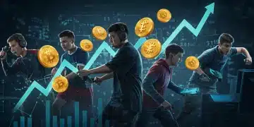 Esports in 2025: Fastest-Growing Games & Financial Impact Esports players competing with financial growth charts in background