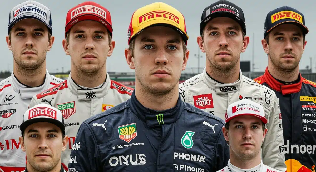 Six promising Formula 1 drivers, focused and ready for the 2025 season's challenges and potential breakout performances.