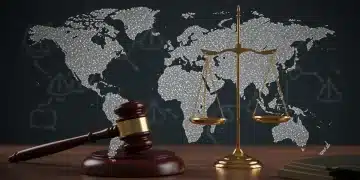 Global legal landscape illustrating international law's impact on US sovereignty