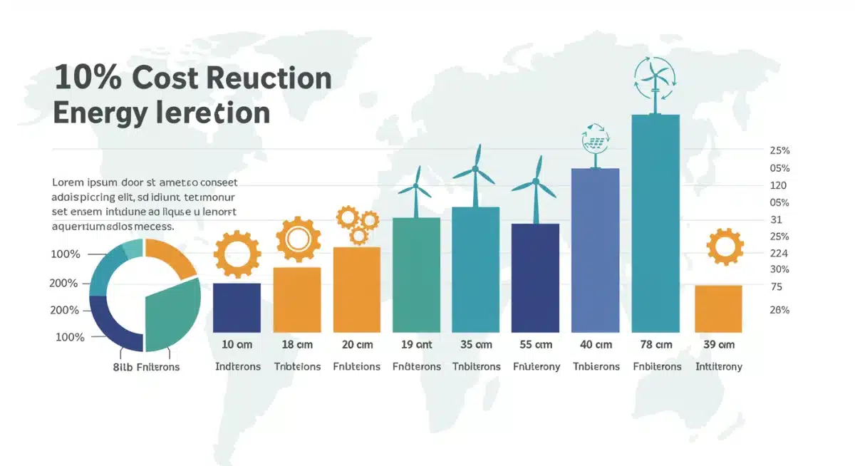 Infographic showing a 10% cost reduction for industrial sectors through energy efficiency.