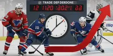 NHL Trade Deadline 2025: 5 Strategic Moves to Boost Playoff Odds Dynamic graphic of NHL trade deadline countdown with rising playoff odds.