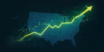 Dynamic graphic illustrating private equity investment trends across the U.S. for 2025, highlighting key growth sectors.