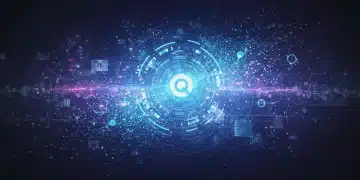Quantum Computing's 2025 Impact: 4 Industries Poised for Disruption Quantum computing impact across industries by 2025, with glowing data and abstract connections.