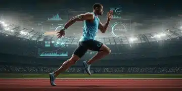 New Training Tech to Boost 2025 Track Records Athlete utilizing advanced new training technologies on a track, with data overlays.