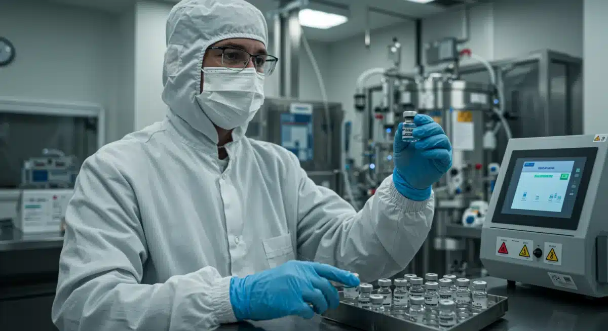 Vaccine development and equitable distribution in a modern laboratory setting.